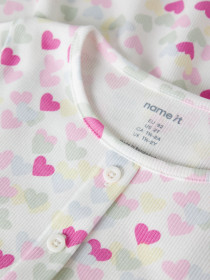 NAME IT Kortærmet Kjole Vemia Cloud Dancer Hearts